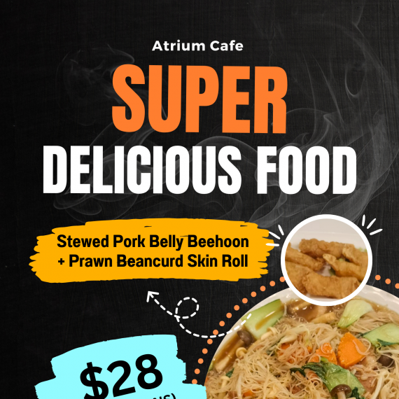 Stewed Pork Belly Beehoon + Prawn Beancurd Skin Roll