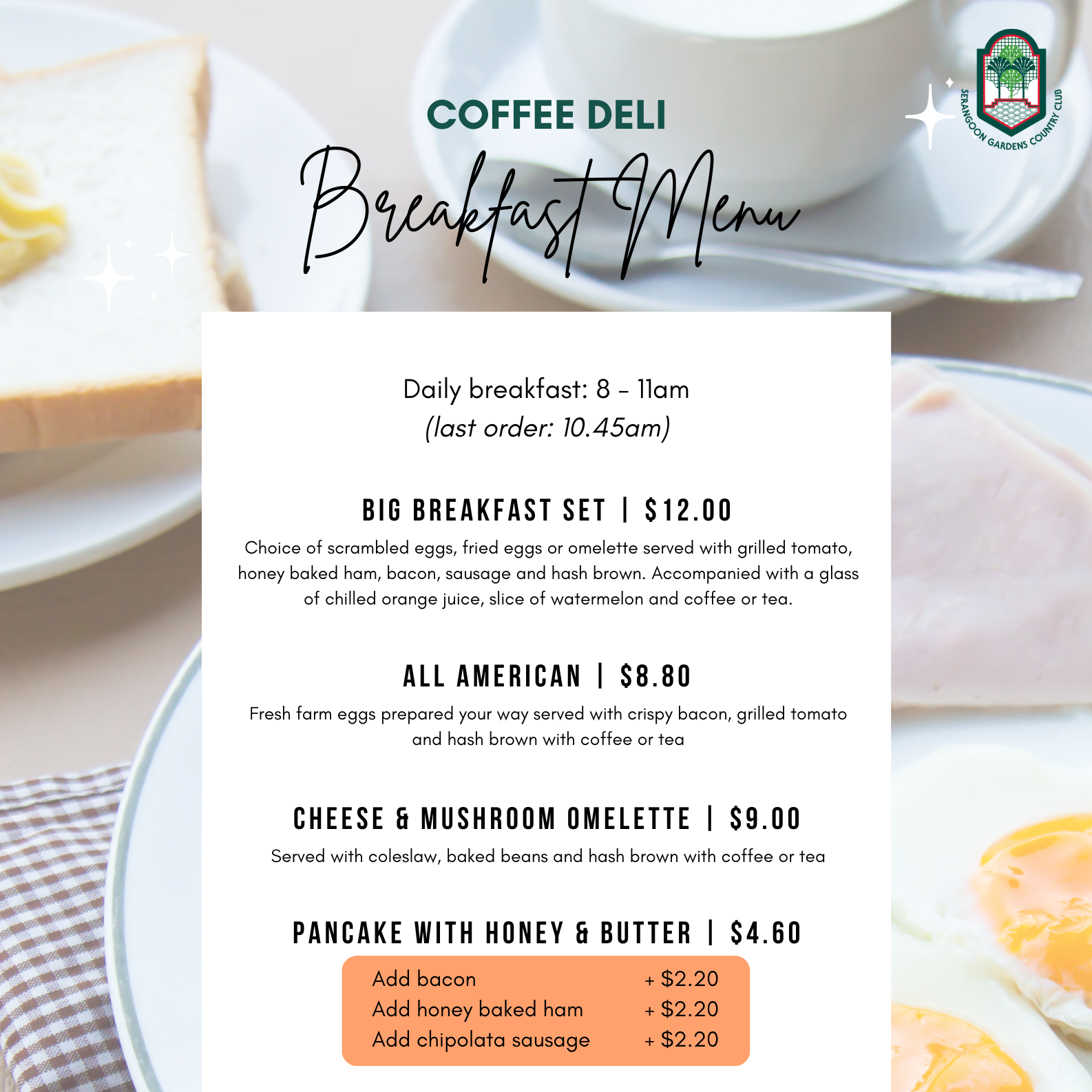 Breakfast Menu Oct 2024