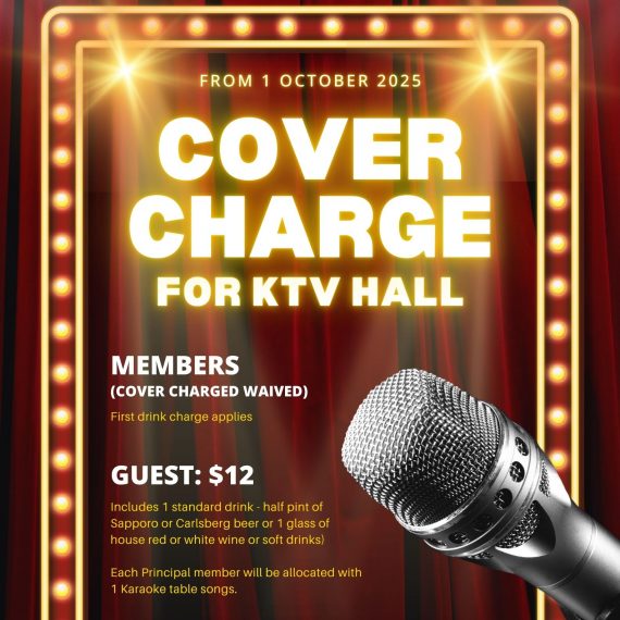 Cover Charge For KTV Hall (From 1 October 2025)