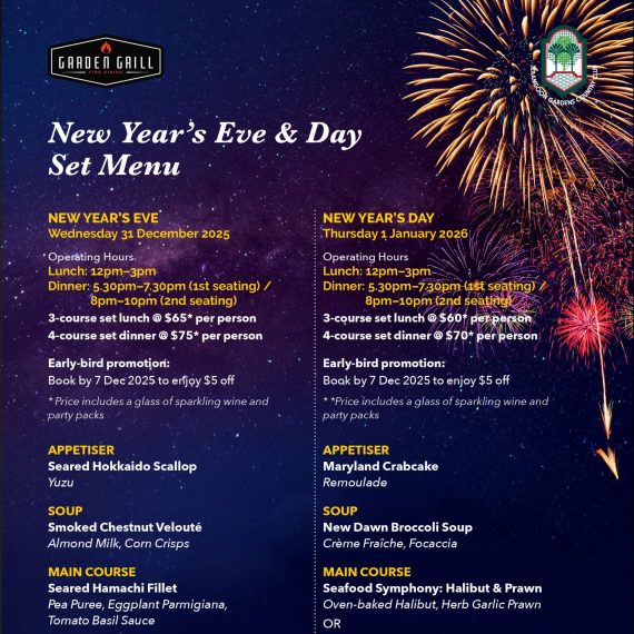 GG New Year’s Eve & Day Set Menu