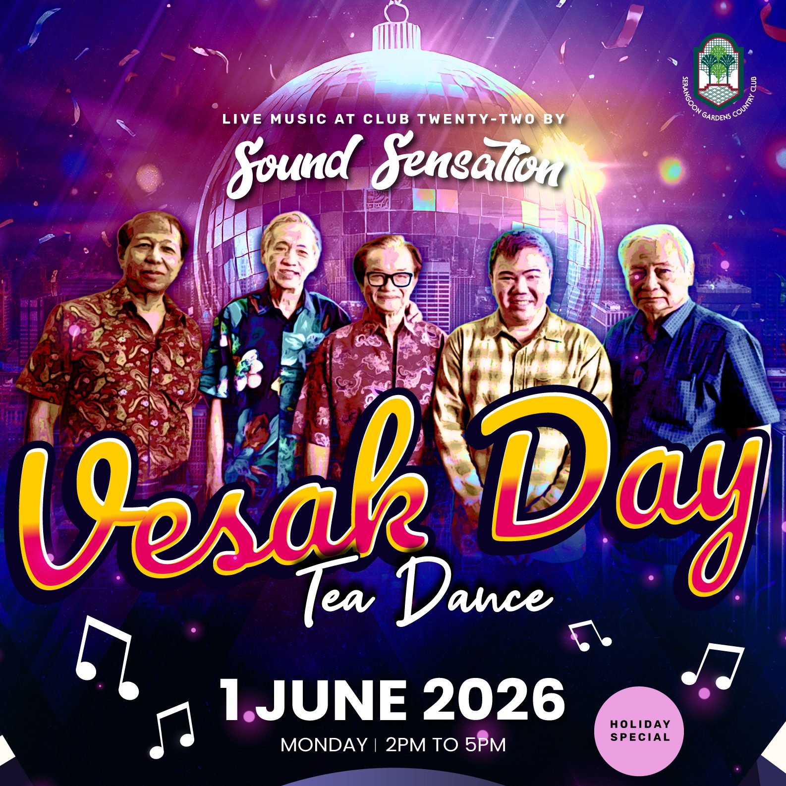 Holiday Special- Vesak Day Tea Dance with Sound Sensation – 1 June 2026