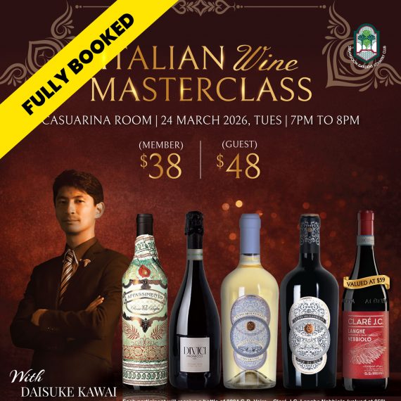 Italian Wine MasterClass – Daisuke Kawai – 24 March 2026 – Fully Booked