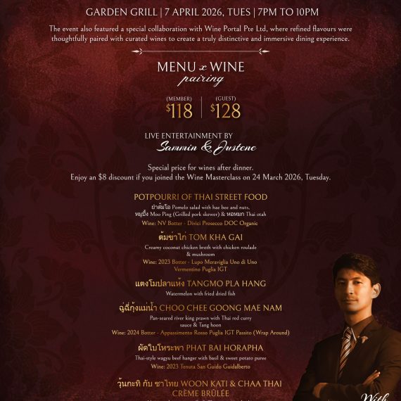 Thai x Italian Wine Pairing Dinner – 7 April 2026