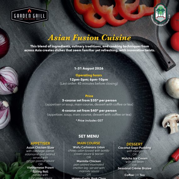 GG August Menu – Asian Fusion Cuisine