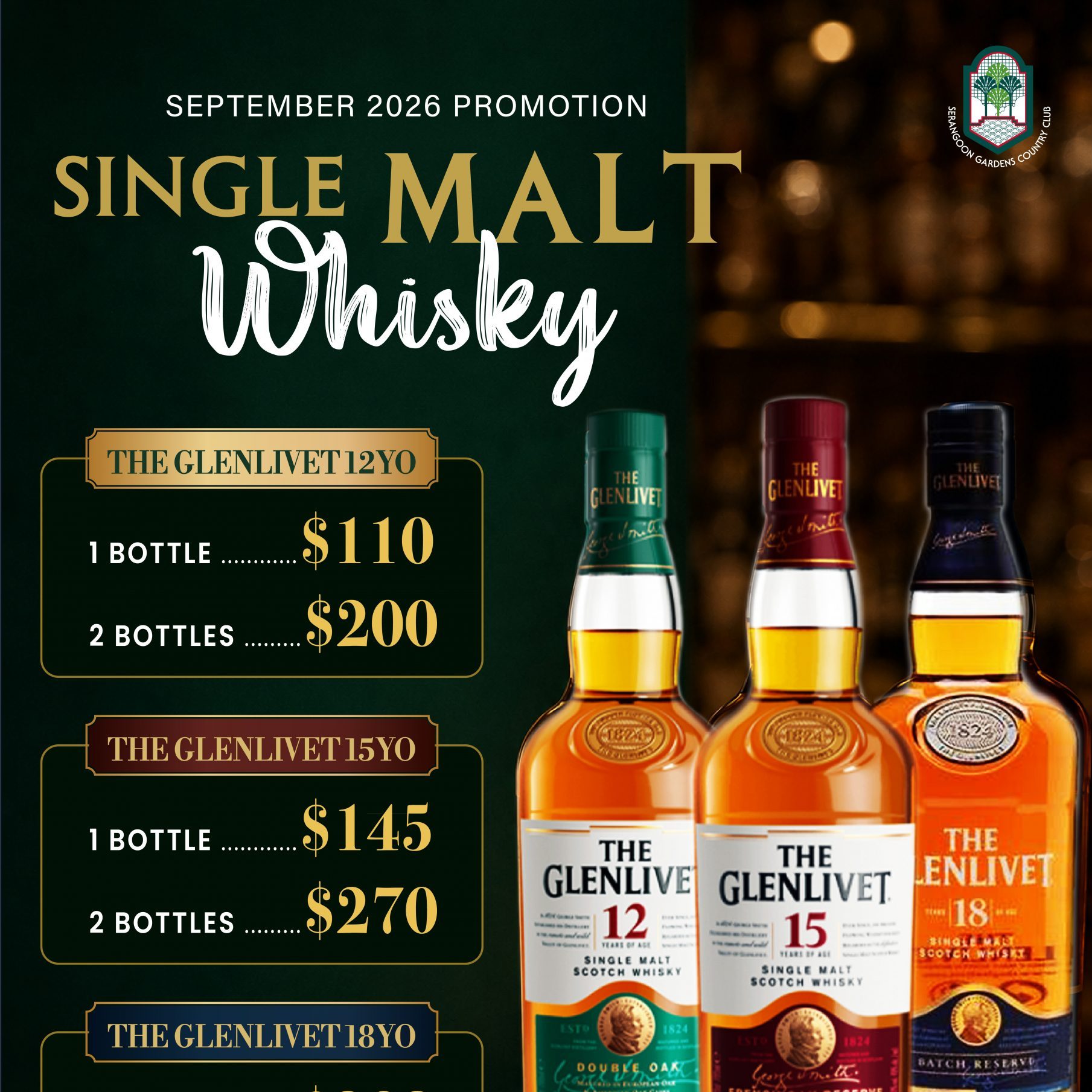 September Promotion – Single Malt Whisky – Glenlivet