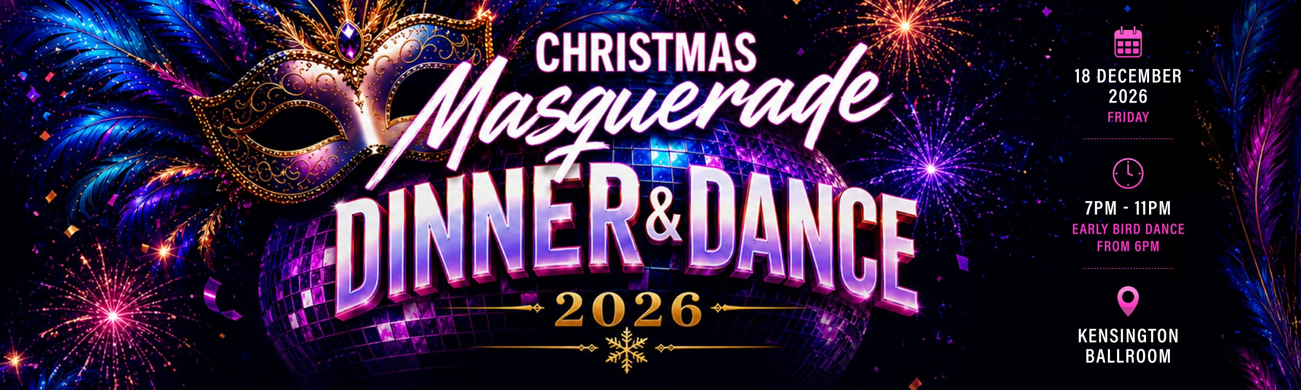 Christmas Masquerade Dinner & Dance - 18 December 2026